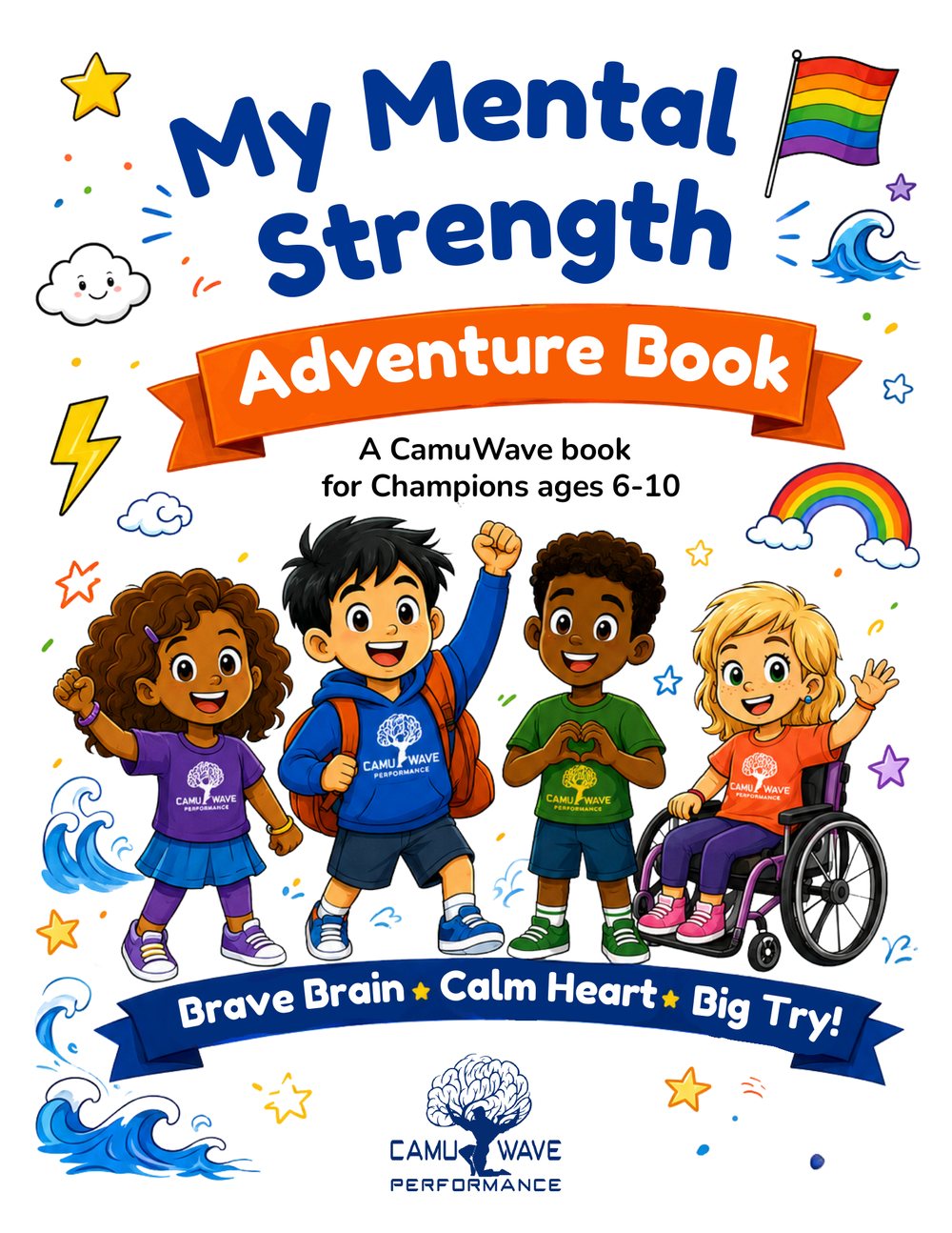My Mental Strength Adventure Book cover, a CamuWave book for Champions ages 6 to 10