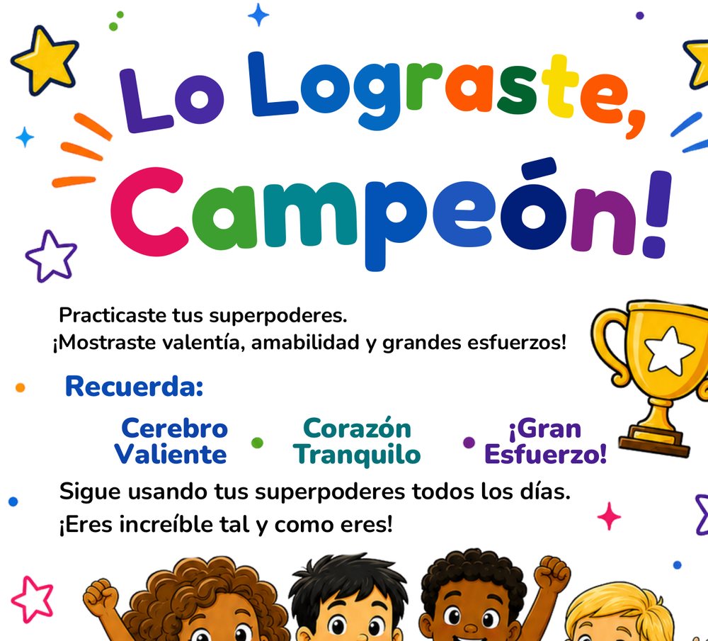 Página de Juramento de Campeón del cuaderno